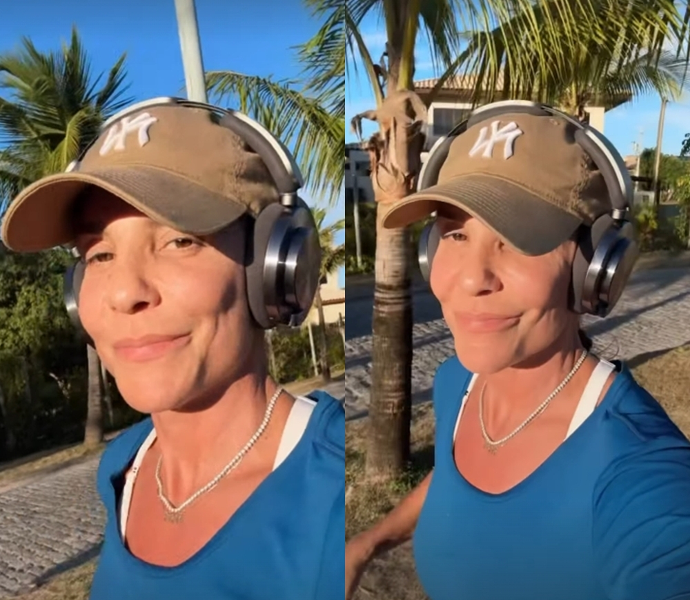 Fitness! Ivete Sangalo aproveita folga para correr nas ruas de Praia do Forte