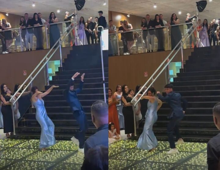 Jovem viraliza ao dançar pagodão com a mãe em formatura; veja vídeo