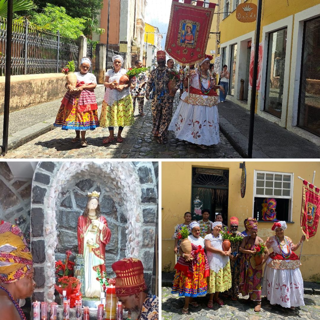 Primeira lavagem do Mercado de Santa Bárbara reúne fieis no Pelourinho; veja fotos
