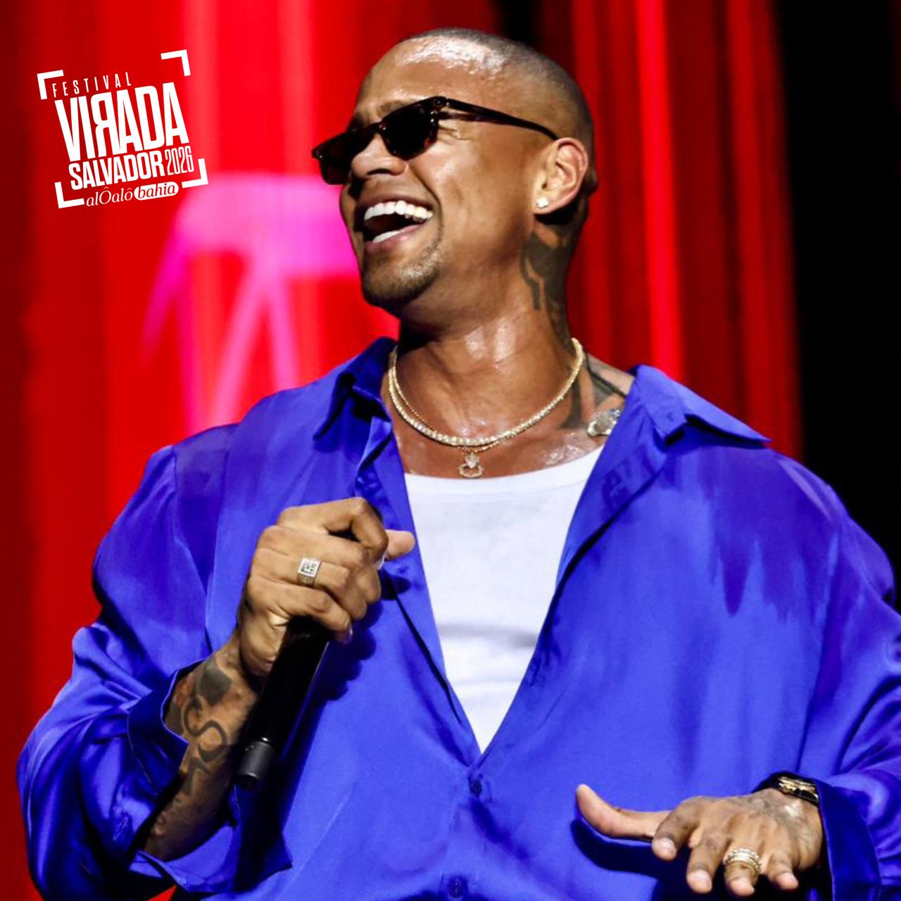 Léo Santana se apresenta no Virada Salvador e defende o pagodão como música popular brasileira