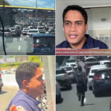 Médico que viralizou ao abrir caminho para ambulância em Salvador se pronuncia: “Tempo é fundamental”