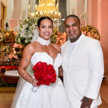 Rodriguinho se casa com Bruna Amaral em cerimônia intimista em SP; veja fotos