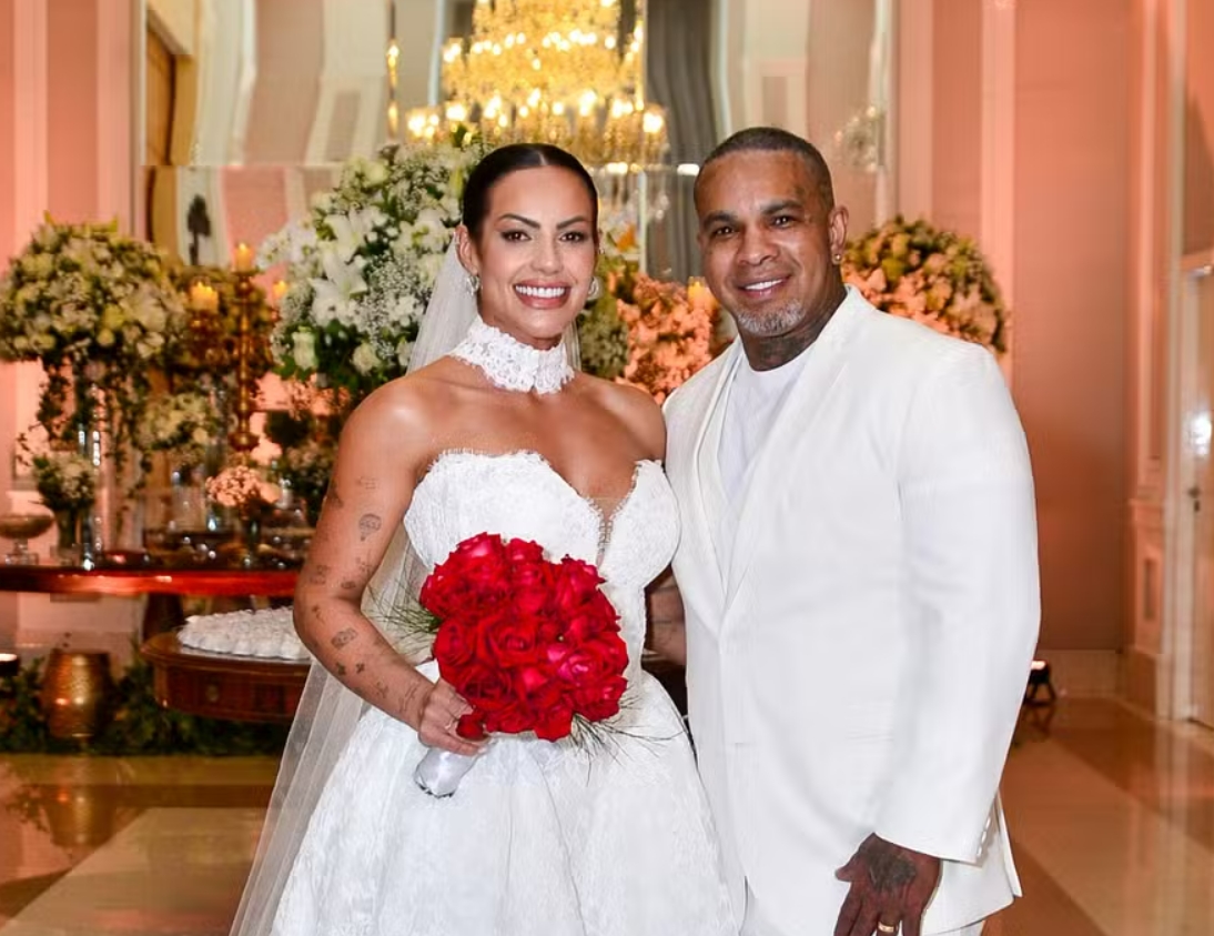 Rodriguinho se casa com Bruna Amaral em cerimônia intimista em SP; veja fotos