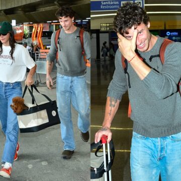 Tá rolando? Shawn Mendes desembarca em SP com Bruna Marquezine; veja fotos
