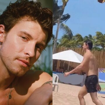 De férias no Brasil, Shawn Mendes corre em praia de Alagoas; assista
