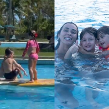 Tainá Militão encanta ao mostrar fotos com filhos de Virginia em Trancoso; veja