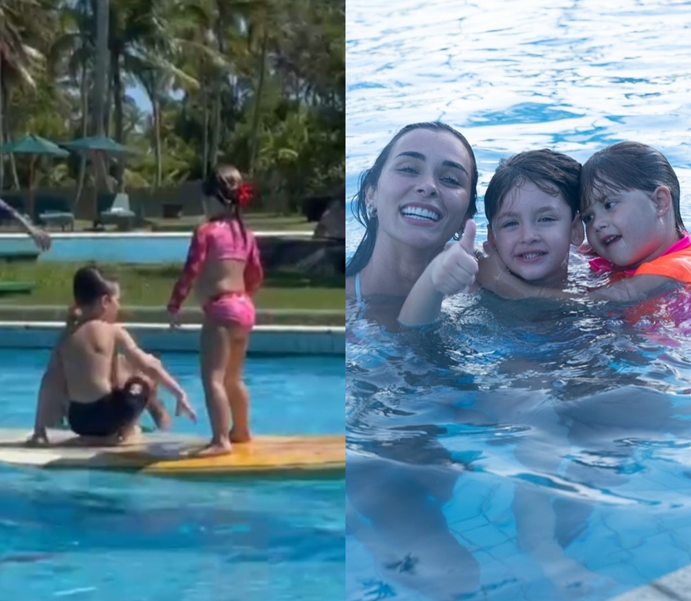 Tainá Militão encanta ao mostrar fotos com filhos de Virginia em Trancoso; veja