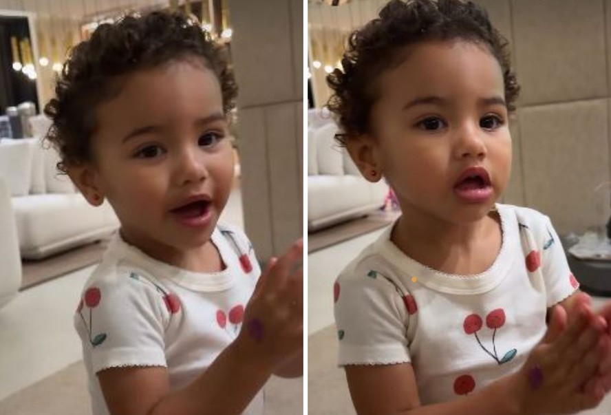 Filha de Bruna Biancardi e Neymar encanta ao torcer pelo pai; veja vídeo