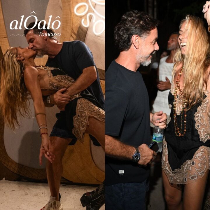 Em clima de romance, Adriane Galisteu curte festa com o marido em Trancoso; veja fotos