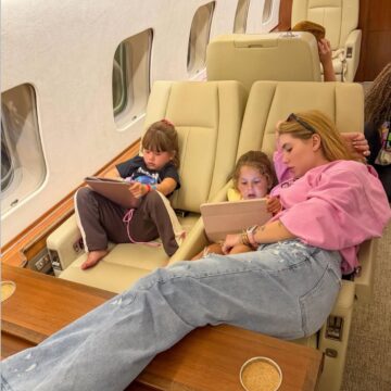 Virginia desembarca em Madri com os três filhos para curtir o Réveillon