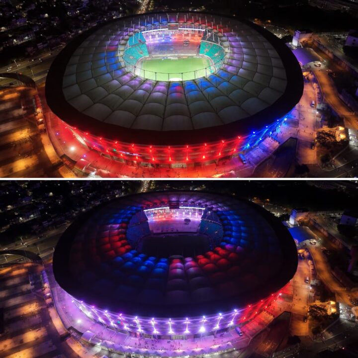 Fonte Nova ganha sistema de iluminação cênica de última geração; vem ver