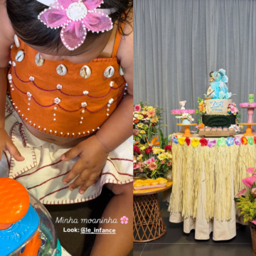 Ludmilla e Brunna comemoram 8 meses da filha Zuri com mesversário temático de Moana
