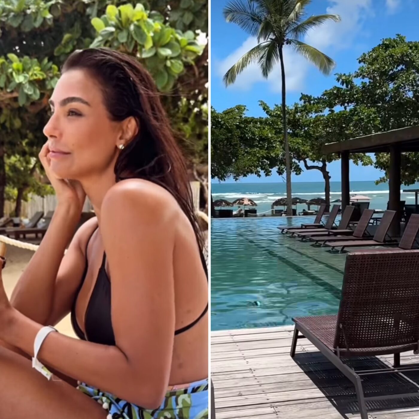 Cíntia Chagas desembarca em Arraial d’Ajuda e se hospeda em hotel com diárias de até R$ 6,8 mil