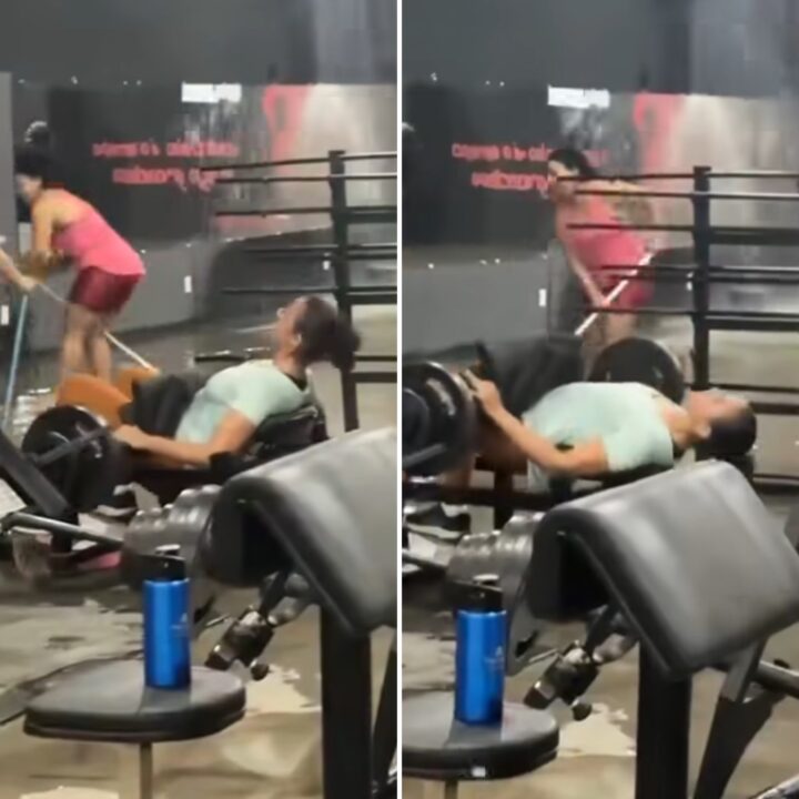 Sem desculpas! Aluna ignora alagamento em academia na Bahia e viraliza ao manter treino na água