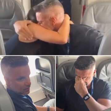 Piloto anuncia gravidez em pleno voo e surpreende marido de passageira; assista