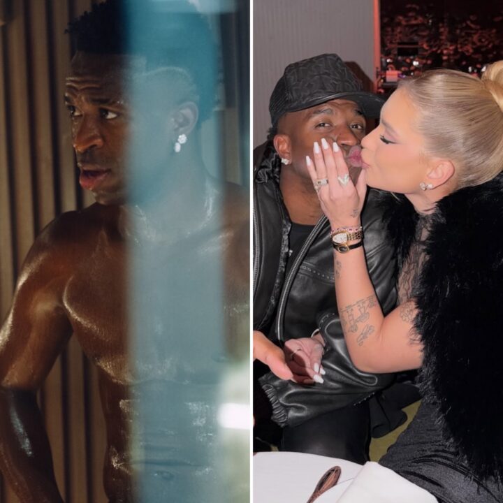 Vini Jr. exibe tanquinho e beijo em Virginia Fonseca em álbum de fotos