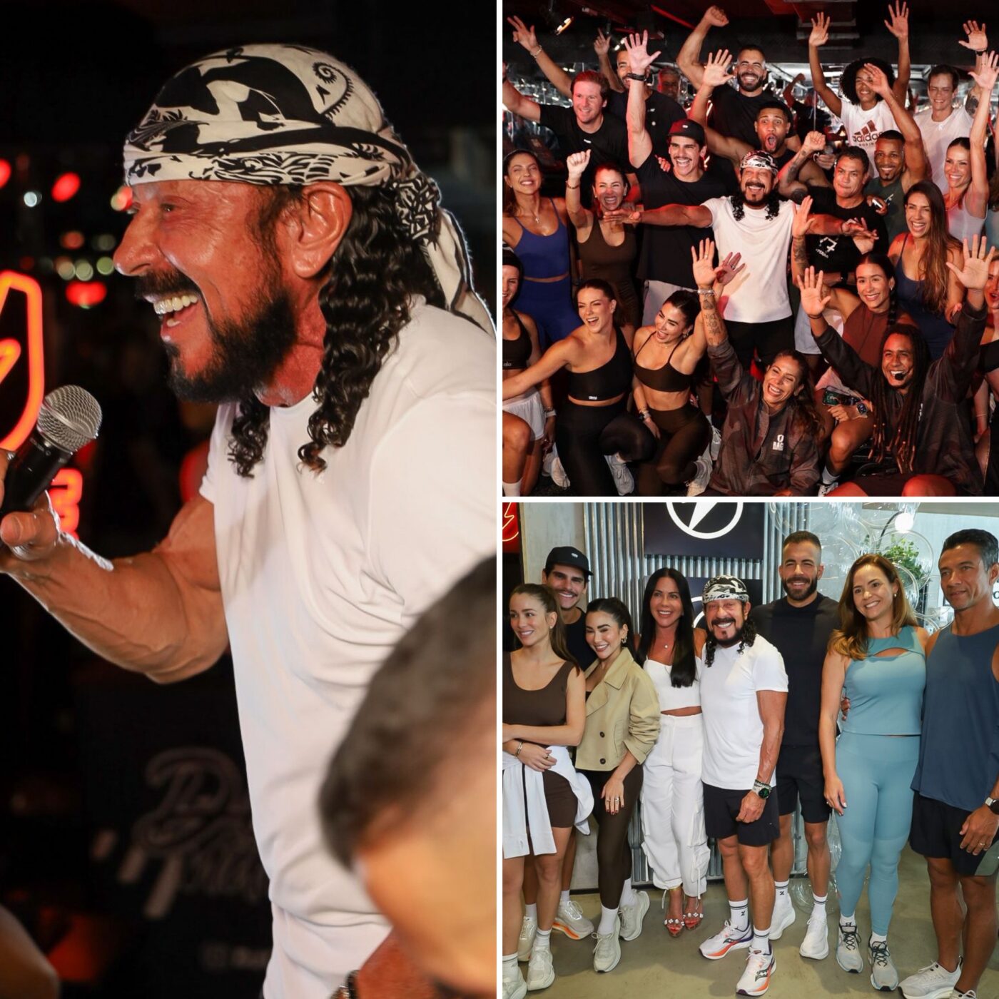 Bell Marques faz show surpresa em aniversário de academia no Caminho das Árvores