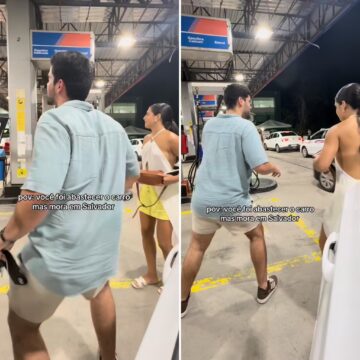 É a Bahia! Posto de gasolina vira festa em Salvador e vídeo viraliza na web