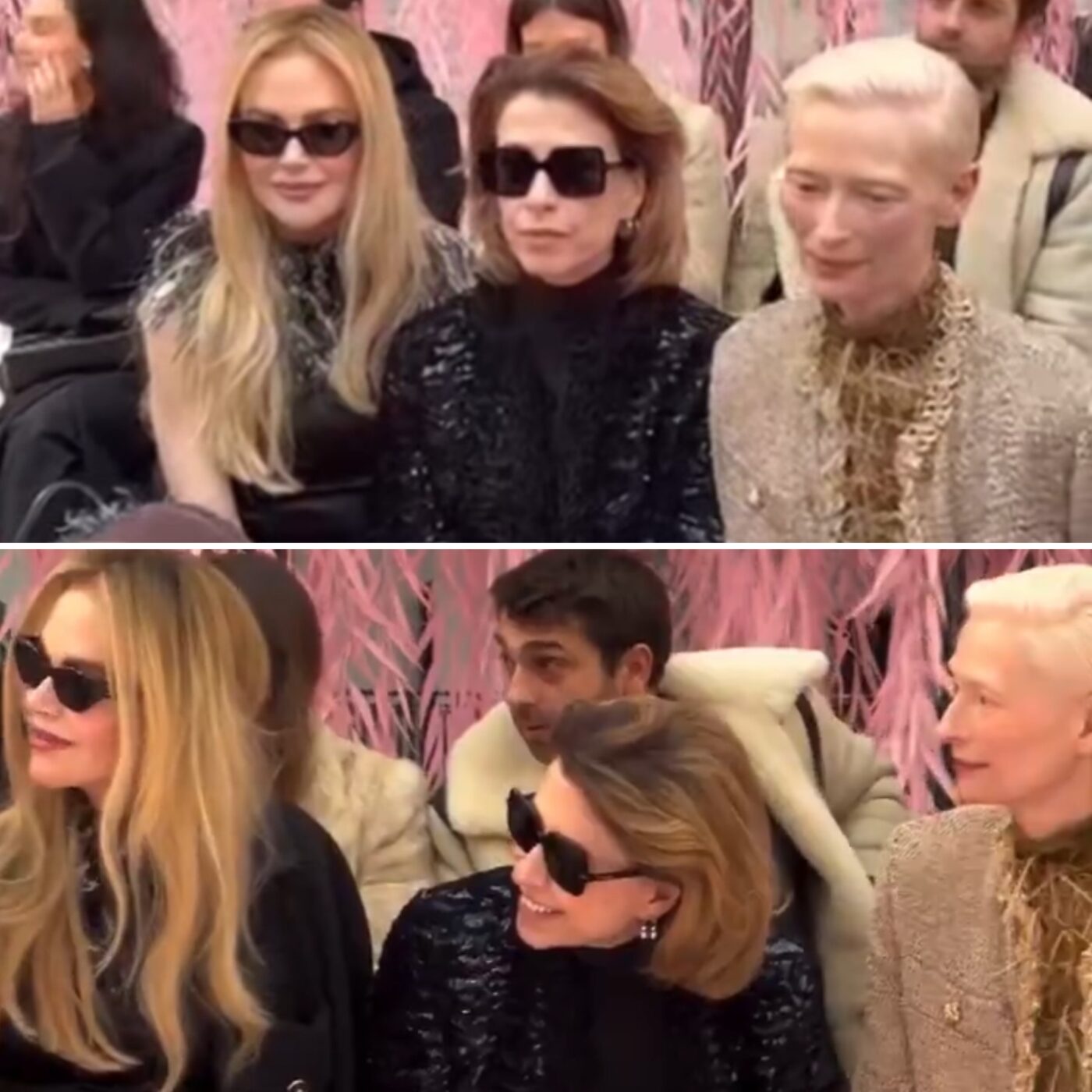 Fernanda Torres assiste a desfile da Chanel ao lado de Nicole Kidman e Tilda Swinton