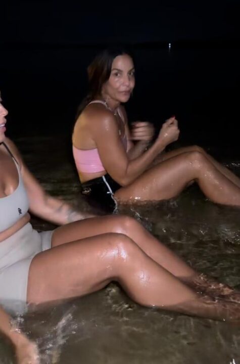 Ivete Sangalo toma banho à noite no Rio São Francisco e brinca: “Juazeiro, as vampiras tão solta”