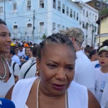Na Lavagem do Bonfim, Margareth Menezes fala em união e nega intenção de disputar eleições
