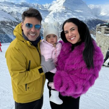 Graciele Lacerda diverte ao mostrar reação da filha Clara ao ver boneco de neve