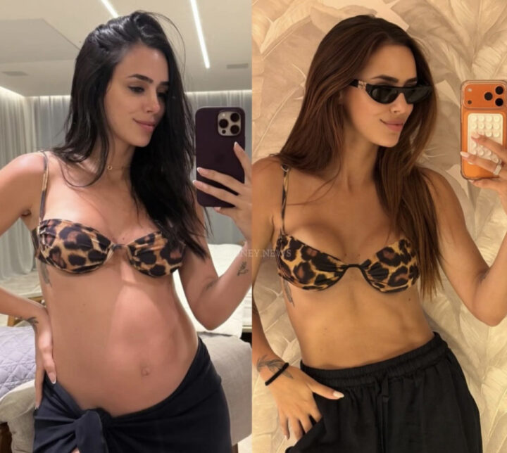 Bruna Biancardi mostra evolução do corpo seis meses após nascimento da sua segunda filha com Neymar