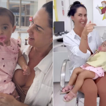 Graciele Lacerda diverte ao mostrar primeiro corte de cabelo da filha Clara: “Dormindo”
