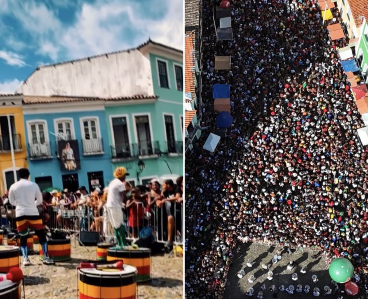 Fenômeno: Olodum lota o Pelourinho em primeiro ensaio de Carnaval do ano; confira