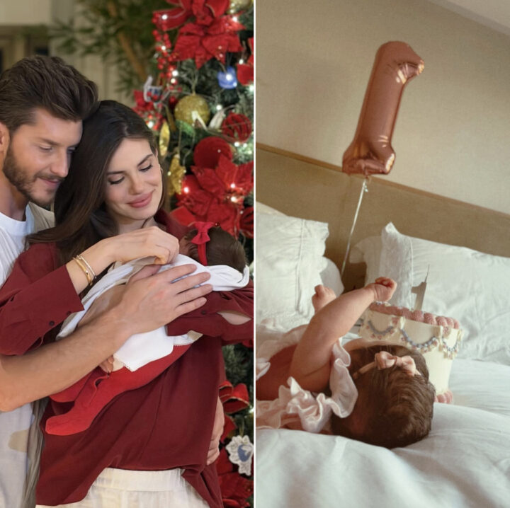 Camila Queiroz e Klebber Toledo celebram um mês da filha Clara com homenagem especial