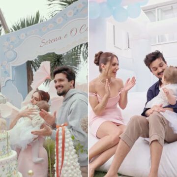 Luan Santana e Jade Magalhães celebram um ano da filha Serena com festinha temática; veja