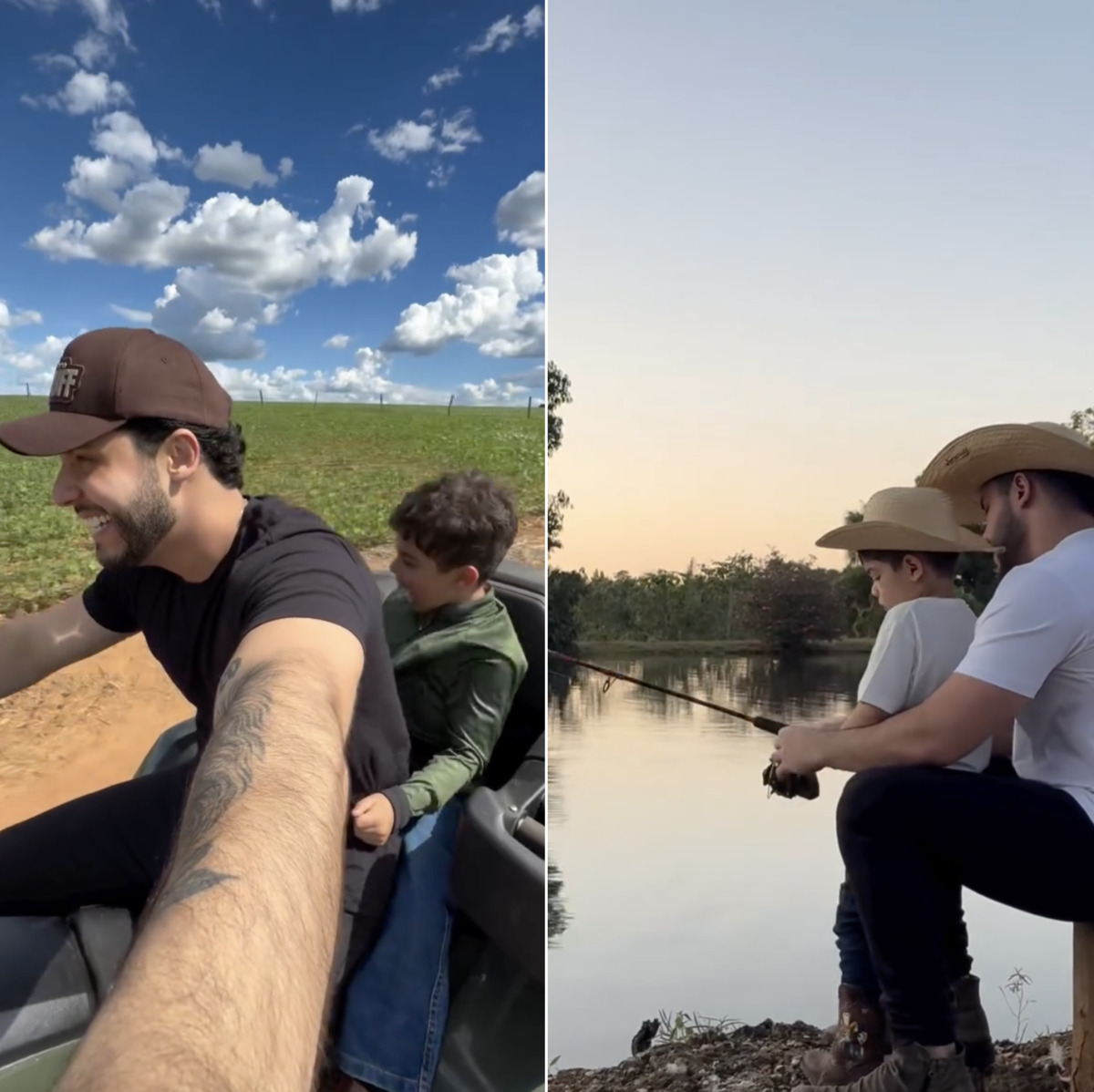 Murilo Huff compartilha registros especiais com o filho Léo e ganha elogio da ex-sogra