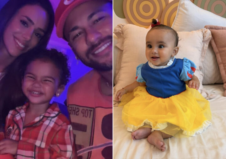 Bruna Biancardi e Neymar curtem noite do pijama com as filhas Mavie e Mel; veja fotos e vídeos