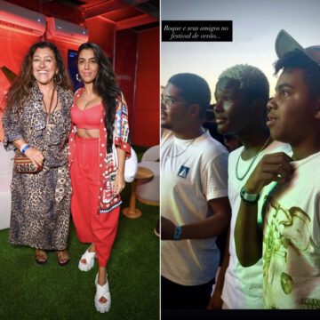 Regina Casé mostra filho curtindo o Festival de Verão e brinca: “Não sei se estava preparada”