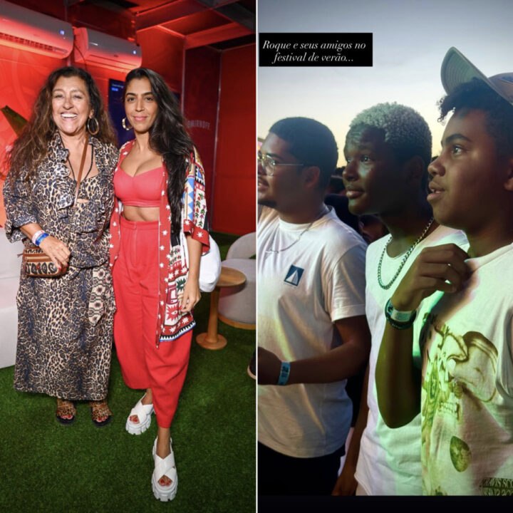 Regina Casé mostra filho curtindo o Festival de Verão e brinca: “Não sei se estava preparada”