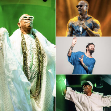 Cortejo Afro recebe Léo Santana, Saulo e Márcio Victor em ensaio de Verão no Pelourinho