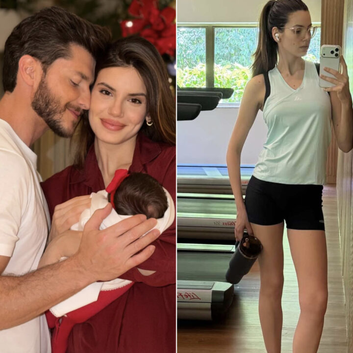Camila Queiroz volta aos treinos após nascimento da filha Clara: ‘Mamãe voltou’
