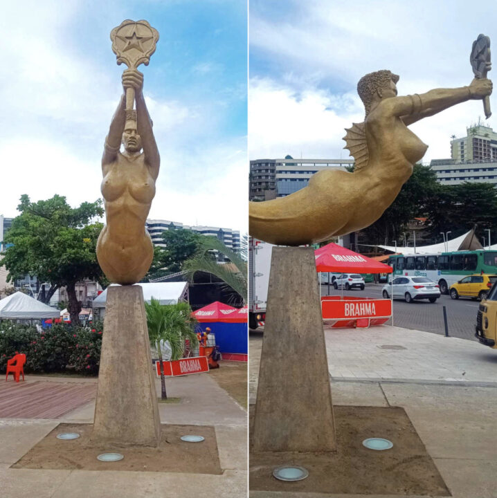 Sereia do Rio Vermelho é restaurada antes da Festa de Iemanjá