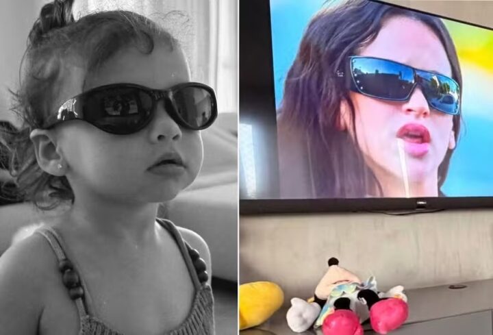 De óculos escuros, Helena, filha de Neymar, encanta ao dançar música de Rosalía