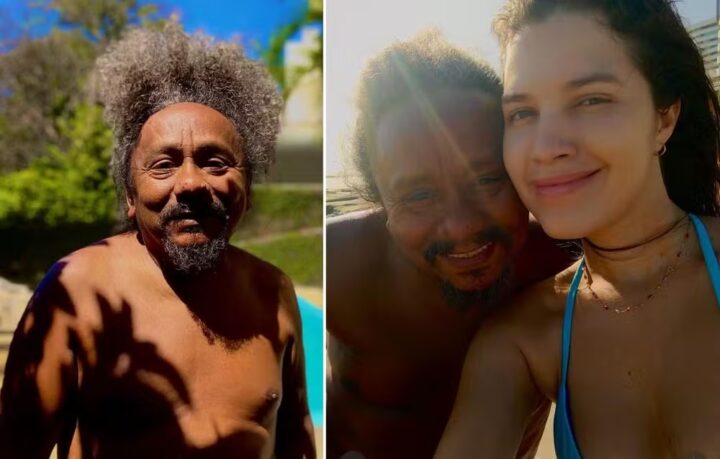 Chico César aparece ao lado da namorada de 30 anos em praia do Maranhão: ‘Tanto amor’