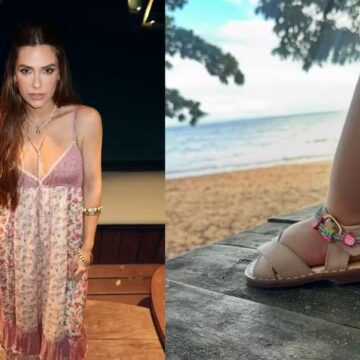 Na Bahia, Jade Magalhães abre álbum de fotos ao lado da filha Serena e de Luan Santana