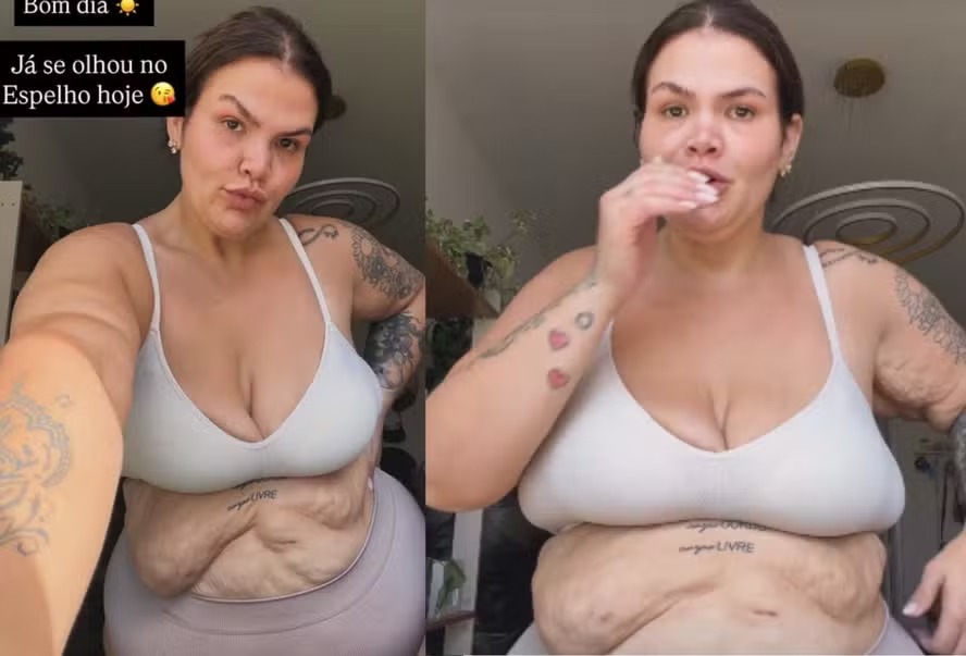 Thais Carla veste lingerie e mostra mudanças no corpo: ‘Chocada’