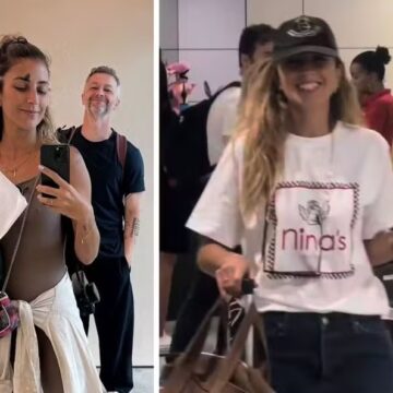 Lucas Lima busca namorada no aeroporto em sua terra, no RS