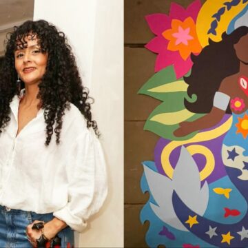 Restaurante Pasta em Casa recebe obras da estilista baiana Adriana Meira em homenagem a Iemanjá