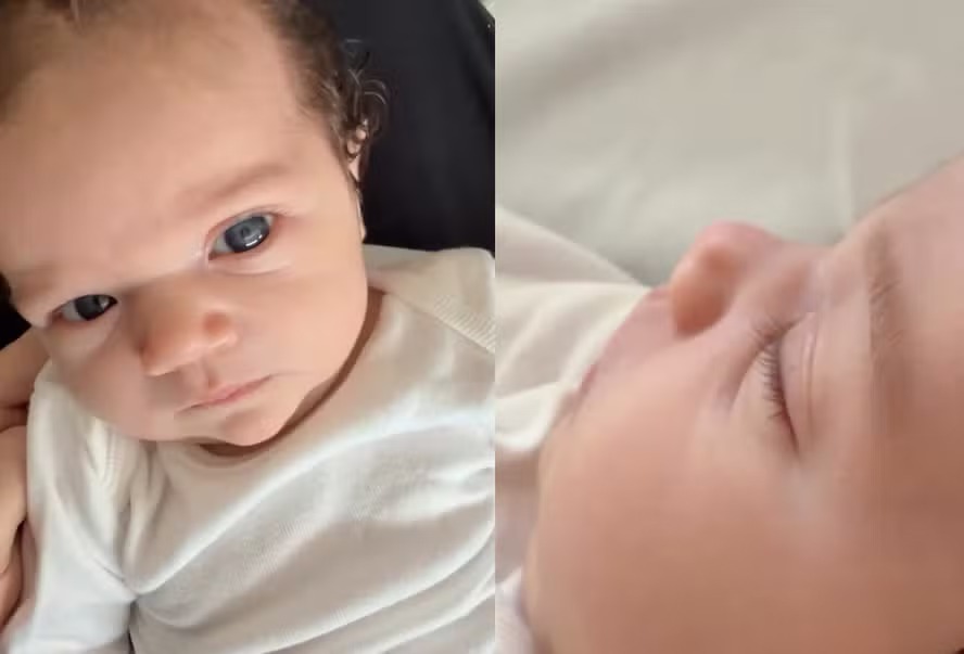 Rafa Kalimann encanta ao mostrar detalhes do rostinho da filha, Zuza