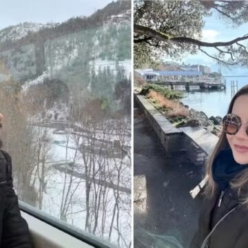 Após réveillon separados, Sandy e médico viajam juntos para a Suíça