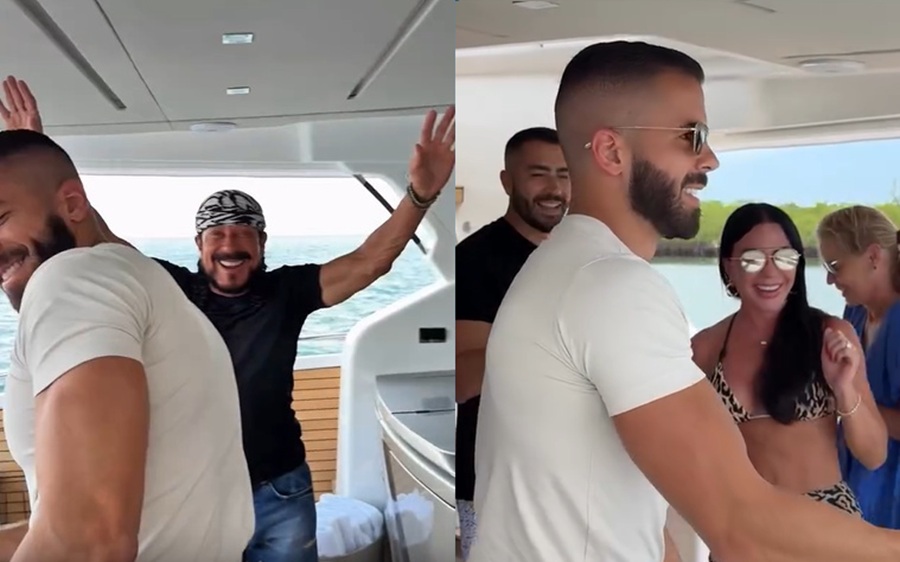 Bell Marques e família fazem viagem de barco para comemorar aniversário de Aninha