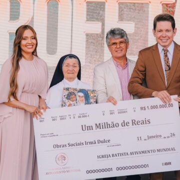 Bispo Bruno Leonardo anuncia doação de R$ 1 milhão ao Hospital Irmã Dulce