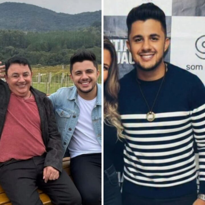 Pai de Cristiano Araújo mostra foto rara do cantor com irmã gêmea