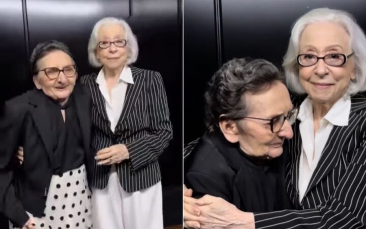 Fernanda Montenegro encontra atriz de ‘O Agente Secreto’ e declara torcida pelo filme no Globo de Ouro